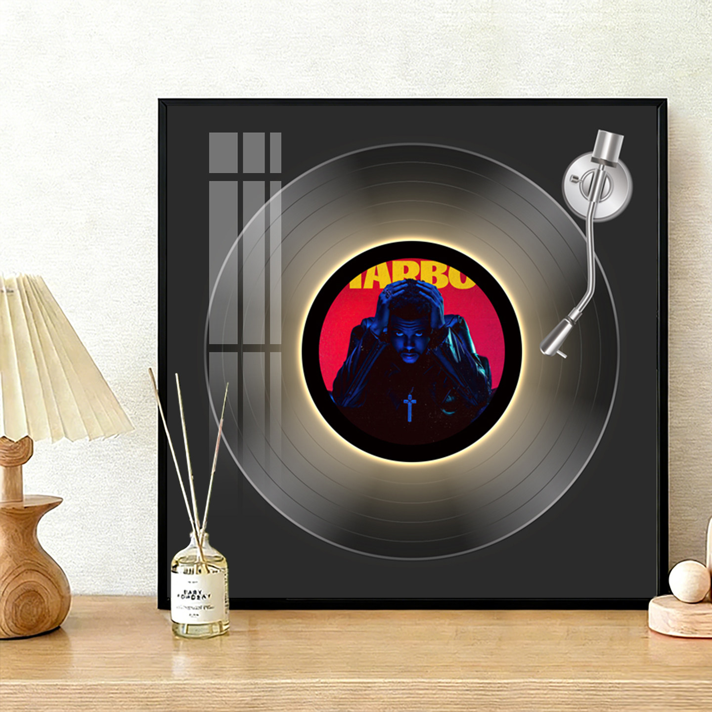 The Weeknd黑胶蓝牙音响挂画客厅氛围灯生日送礼盆栽哥周边装饰画