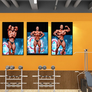 健美装饰画励志克里斯运动肌肉男女健身房墙面挂画体育馆健体海报