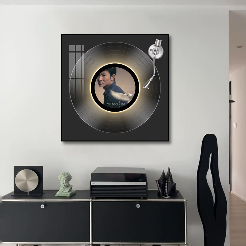 刘德华专辑封面装饰画客厅蓝牙音箱摆画卧室墙氛围感发光音乐挂画