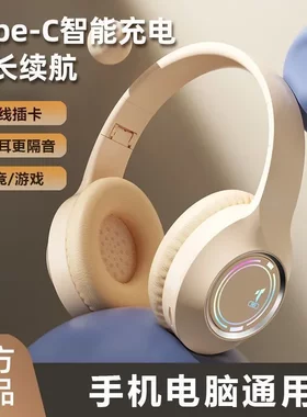 头戴式无线蓝牙耳机降噪带麦