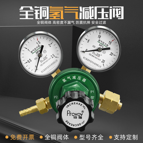 临仪牌氢气减压器全铜阀体浙江