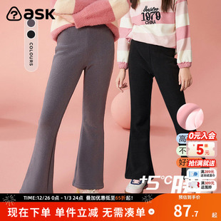 冬儿童休闲洋气时髦运动裤 2025新款 子 女童牛仔裤 ask童装