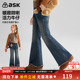 子2026春秋季 新款 女童休闲风微喇裤 ask儿童裤 活力中大童牛仔长裤