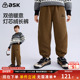 子2026春季 新款 男童灯芯绒保暖休闲裤 ask儿童裤 直筒裤
