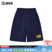 透气休闲运动跑步裤 ask男童短裤 2025夏儿童薄款