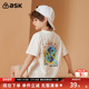 印花体恤上衣夏装 ask T恤男童2026夏季 童装 纯棉 儿童短袖