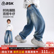 宽松直筒长裤 ask童装 新款 男童休闲裤 男童牛仔裤 2025春秋季