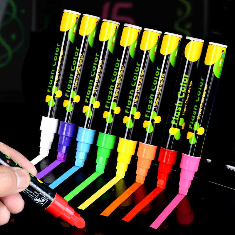 荧光板专用笔led电子发光黑板荧光笔白板水性可擦广告牌银光玻璃