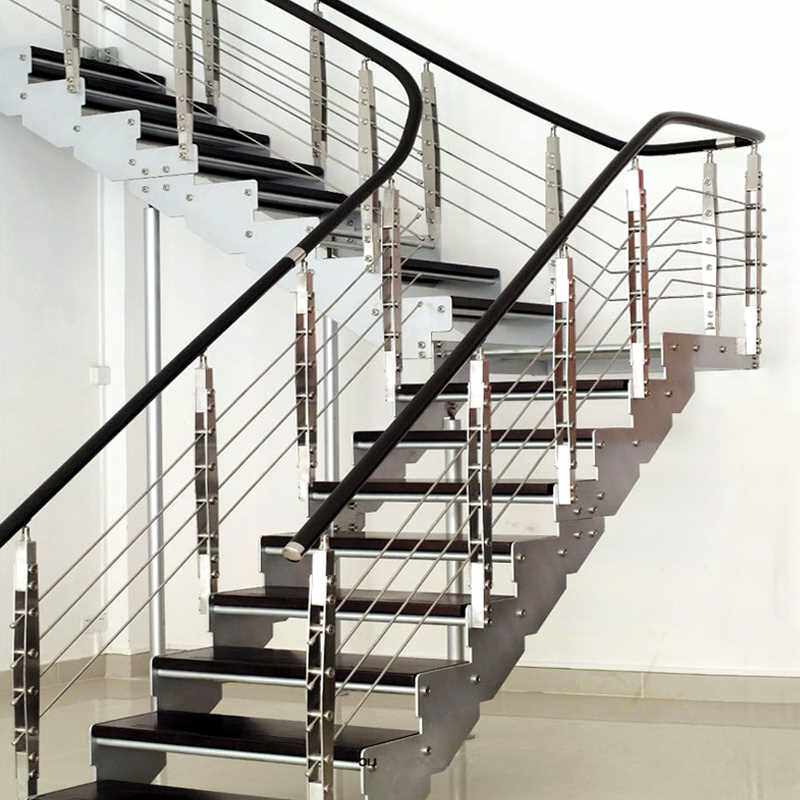 不锈钢楼梯扶手别墅阳台护栏新款农村自装极简室内飘窗扶手立柱