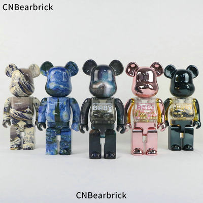 正确版国产Bearbrick积木熊400%ABS关节响潮玩公仔暴力熊玩偶摆件