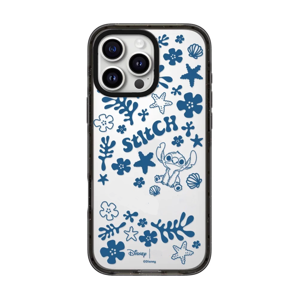联名代购Stitch迪士尼史迪奇适用苹果16promax手机壳15新款亚克力iphone14plus保护13防摔镜面保护套12磁吸