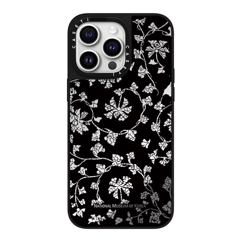 caseti手机壳联名NMK博物馆白牡丹梅花适用苹果iPhone16/15/14Promax华强北代购11Plus女新12镜面磁吸明星13