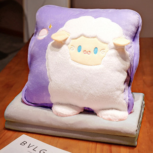 抱枕被子两用一体车载午睡毯可爱四季通用车上枕头抱枕毯子二合一