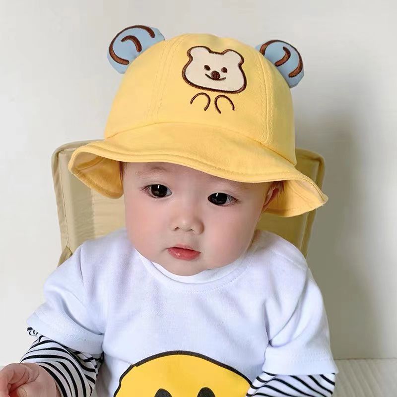 婴幼儿帽子春夏季遮阳帽防晒可爱超萌宝宝盆帽男女儿童街头渔夫帽