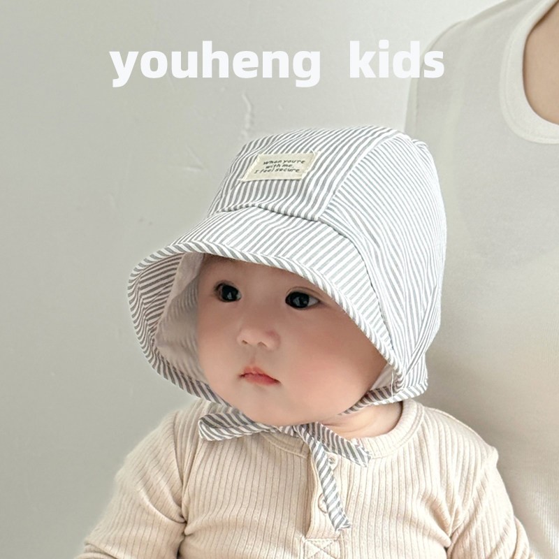 韩版婴幼儿遮阳帽子男女宝宝防晒小月龄外出太阳帽春秋护耳包头帽