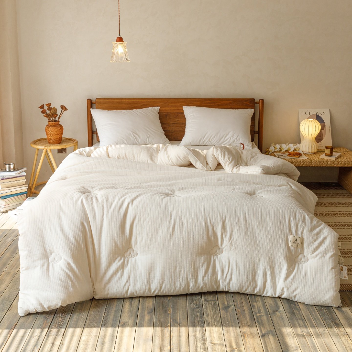 红花车全棉水洗提花A类原棉被子单双人被芯冬被春秋被纯棉四季被,床上用品,化纤被,淘宝优惠券,粉丝福利购,淘宝优惠卷