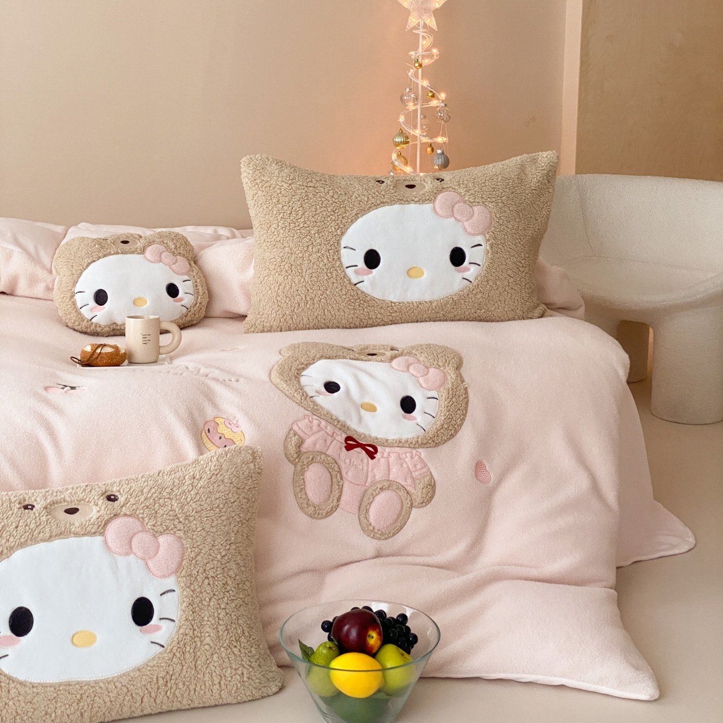 ROLAND LIVE秋冬保暖绒四件套可爱风女孩羊毛绒牛奶绒被套三件套,床上用品,床品套件/四件套/多件套,淘宝优惠券,粉丝福利购,淘宝优惠卷