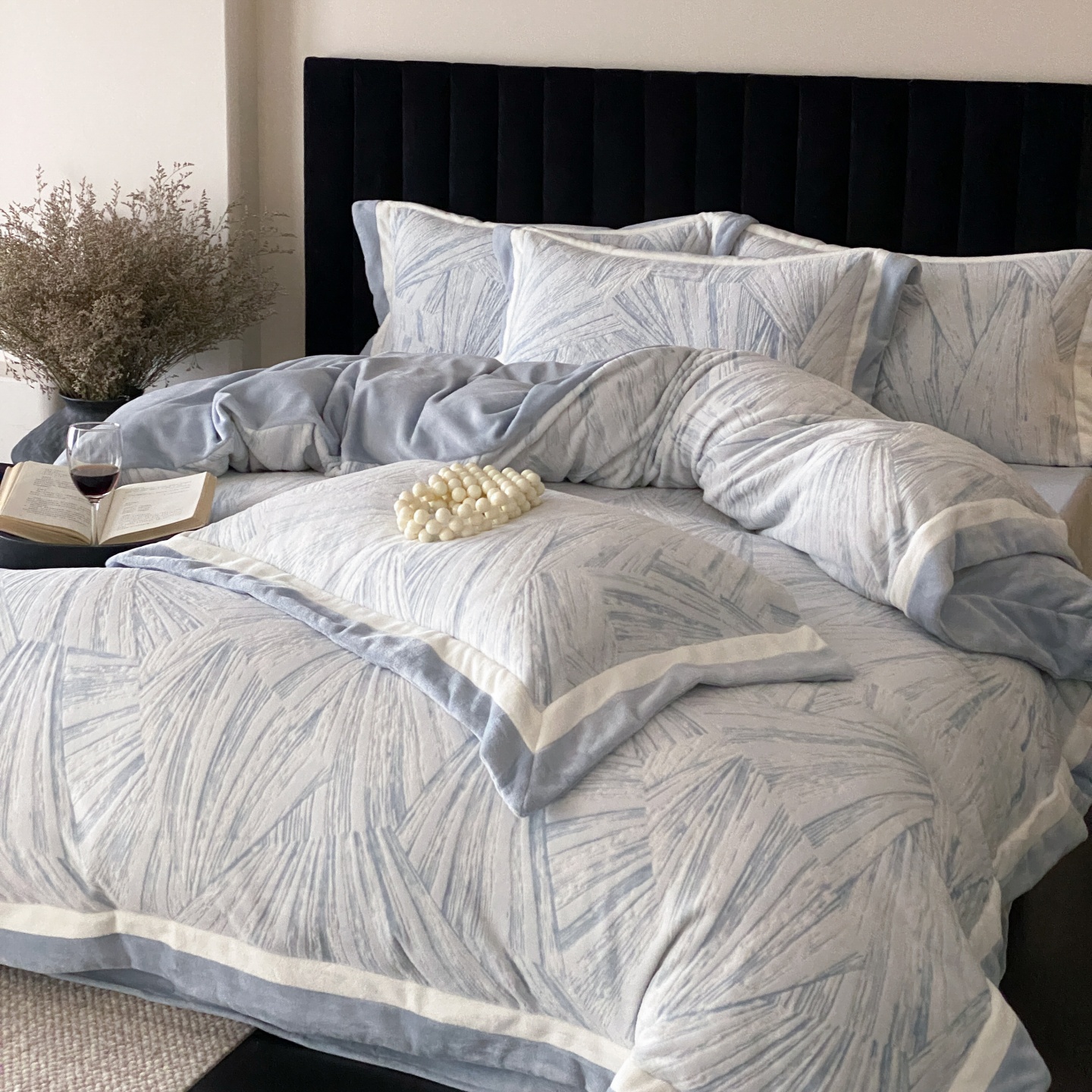 高档加厚牛奶绒四件套裸睡