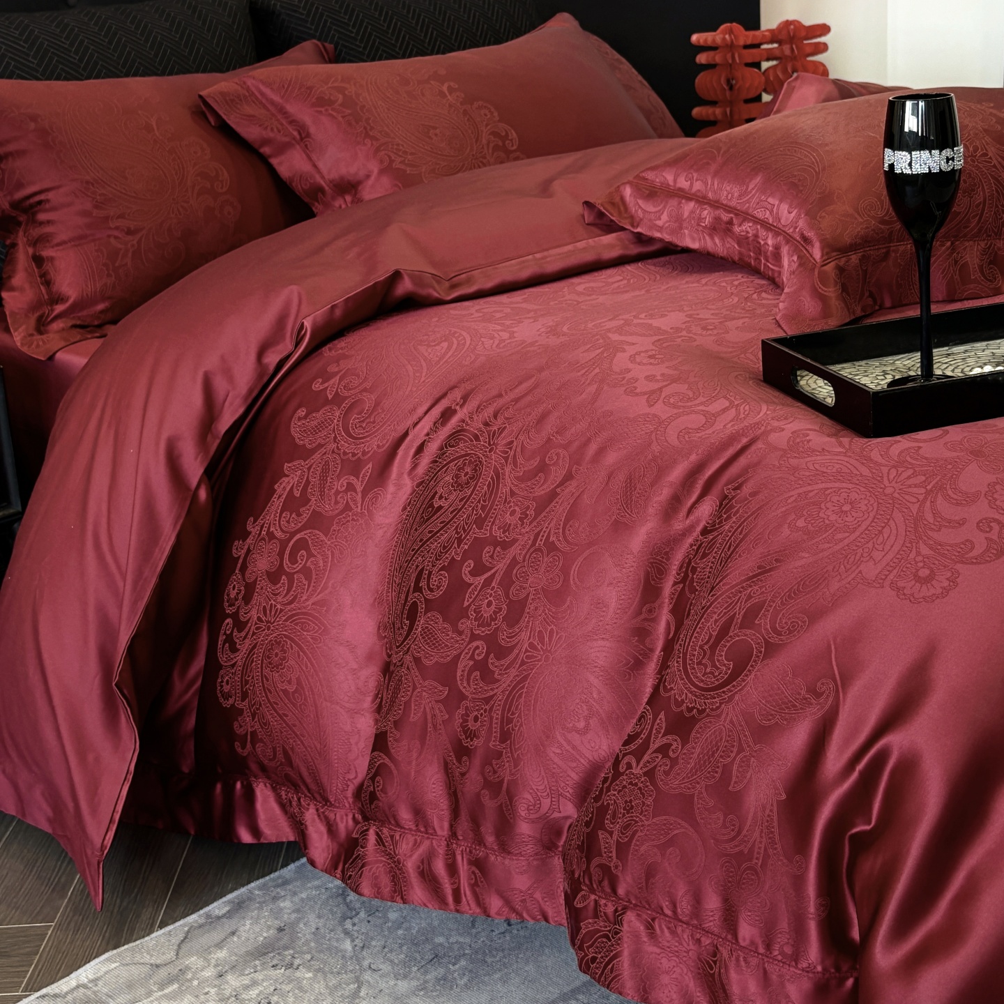 四季高精密提花婚庆四件