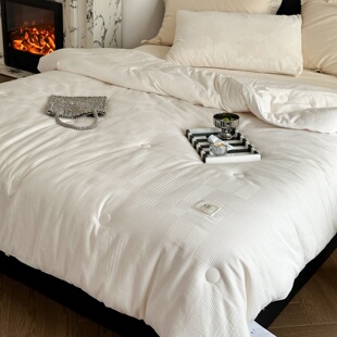 ROLAND 水洗全棉抗菌被51%大豆蛋白纤维春秋被保暖冬被 LIVE日式