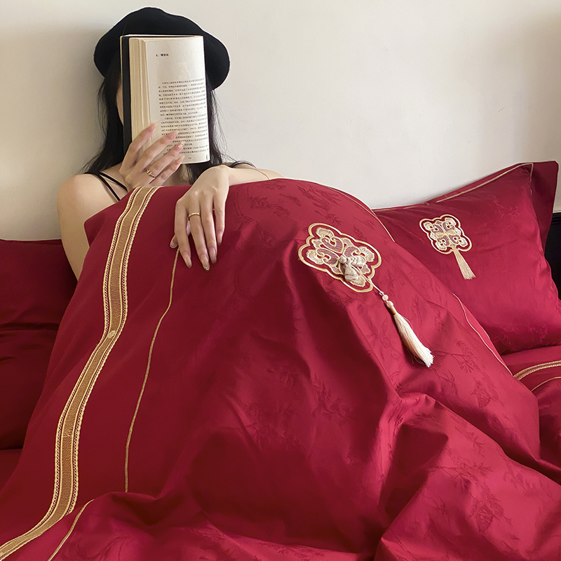 高端新中式100S长绒棉套件