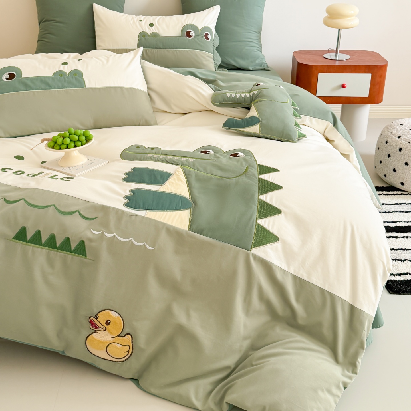 卡通全棉磨毛四件套纯棉被套床单