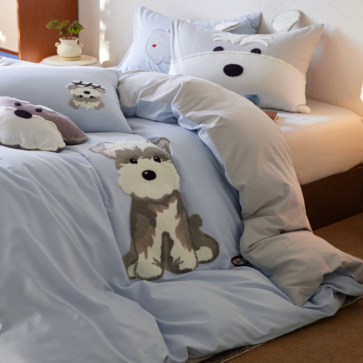 全棉磨毛毛巾绣四件套