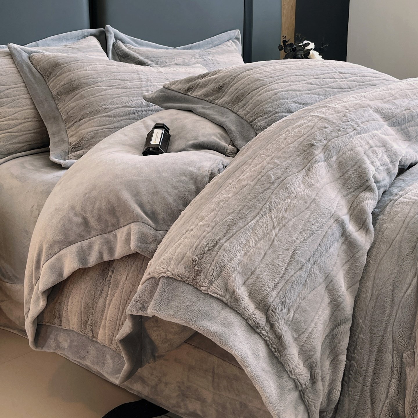 ROLAND LIVE秋冬波浪兔毛绒牛奶绒四件套加厚保暖绒被套床单床品,床上用品,床品套件/四件套/多件套,淘宝优惠券,粉丝福利购,淘宝优惠卷