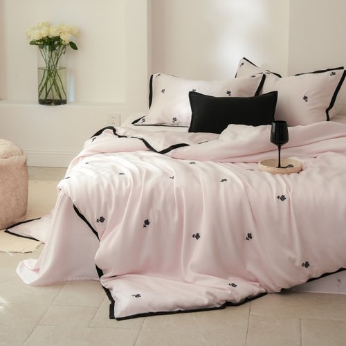 四件套莱赛尔天丝夏季刺绣凉感