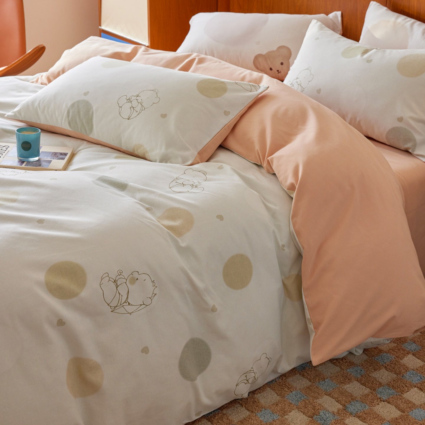 红花车全棉磨毛卡通印花四件套A类秋冬被套床单床笠款宿舍三件套,床上用品,床品套件/四件套/多件套,淘宝优惠券,粉丝福利购,淘宝优惠卷