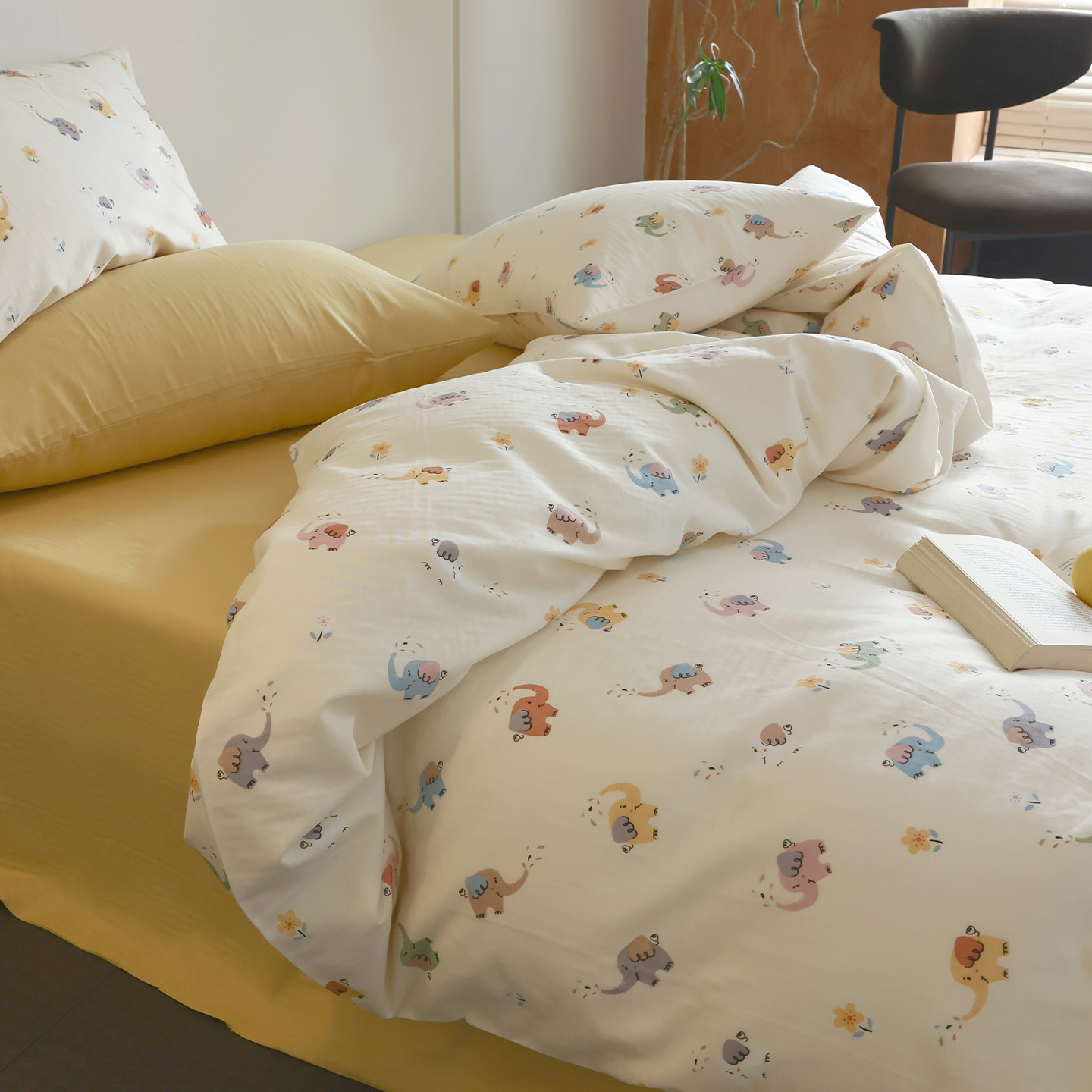 全棉双层纱裸睡四件套