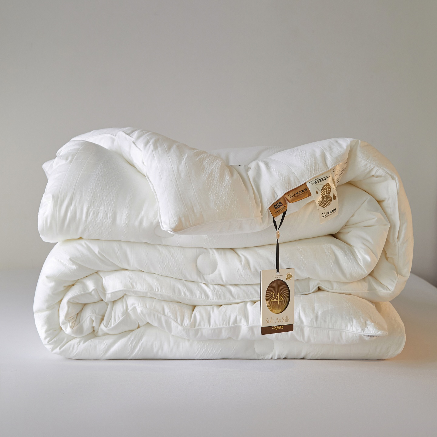 红花车全棉A类提花24k蚕蛹被