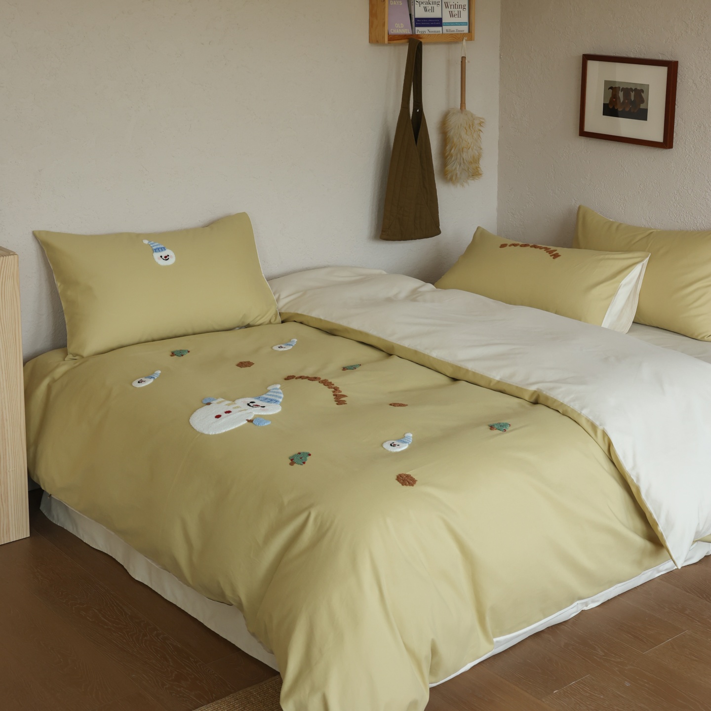 红花车秋冬100棉卡通风四件套