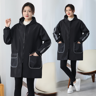 防水罩衣女新款工作服冬季加绒厚