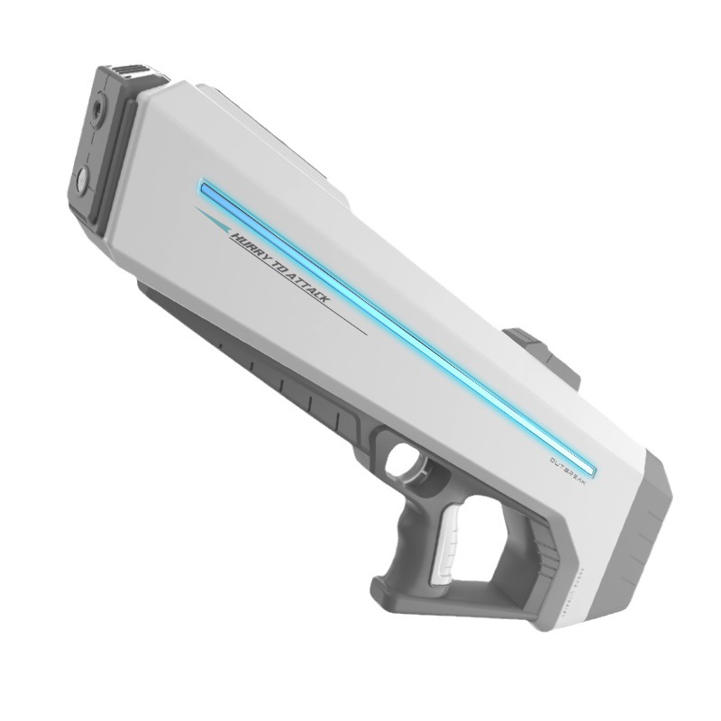 新品跑马灯光大容量电动连发全自动水枪自动吸水电动水枪户外玩具