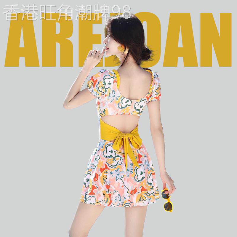 arejoan 女士泳衣2026新款连身保守泡温泉露背海边度假游泳衣女