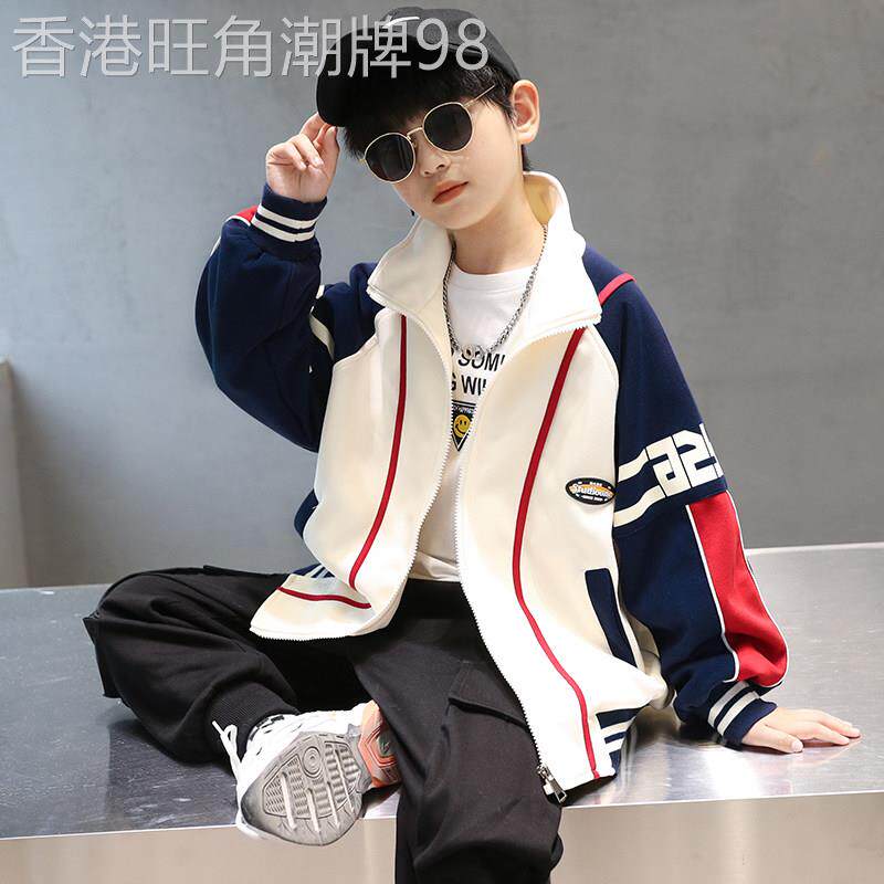 法国男童春季外套2025新款春秋装洋派中大童儿童帅气男孩棒球服潮