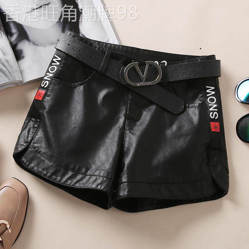 专柜綿羊皮短裤女秋冬2025新款韩版紧身性感超短外穿真皮皮靴裤潮
