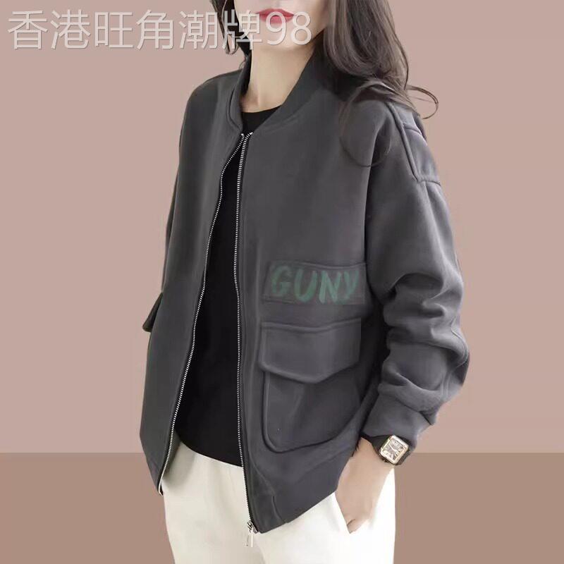 大码短外套女士2025春秋季新款显瘦遮肚子洋气减龄百搭夹克棒球服