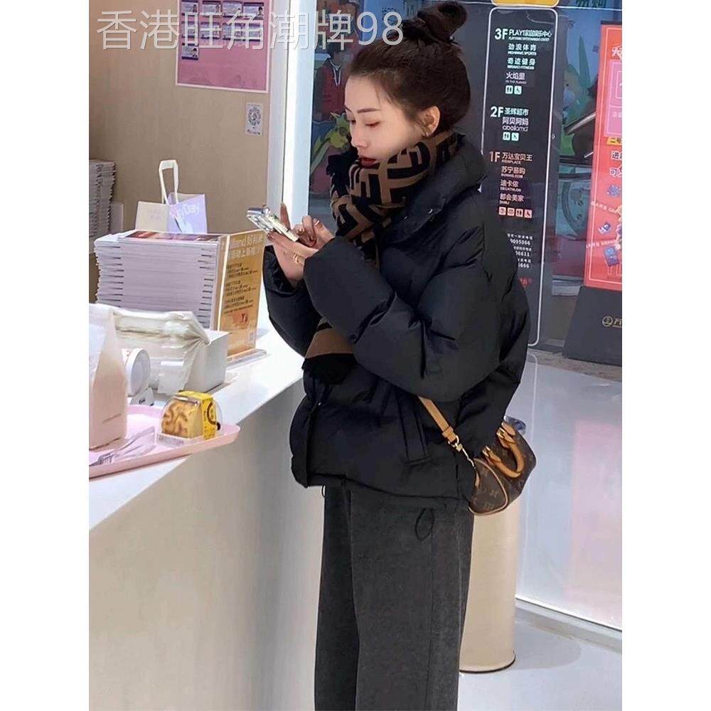 潮牌CVY短款羽绒服女士2025冬季新款白鸭绒加厚小个子面包服外套