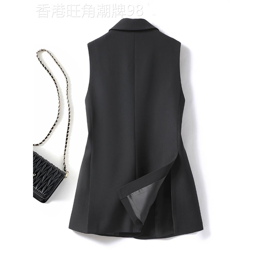 欧货西装马甲女2025新款宽松背心设计感小众英伦风西服小马夹外套