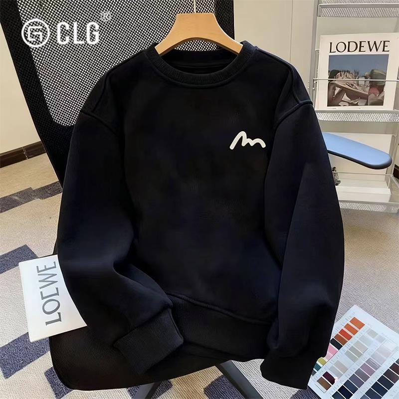 香港CLG潮牌冬季新款长袖情侣圆领卫衣男女春季百搭宽松运动休闲