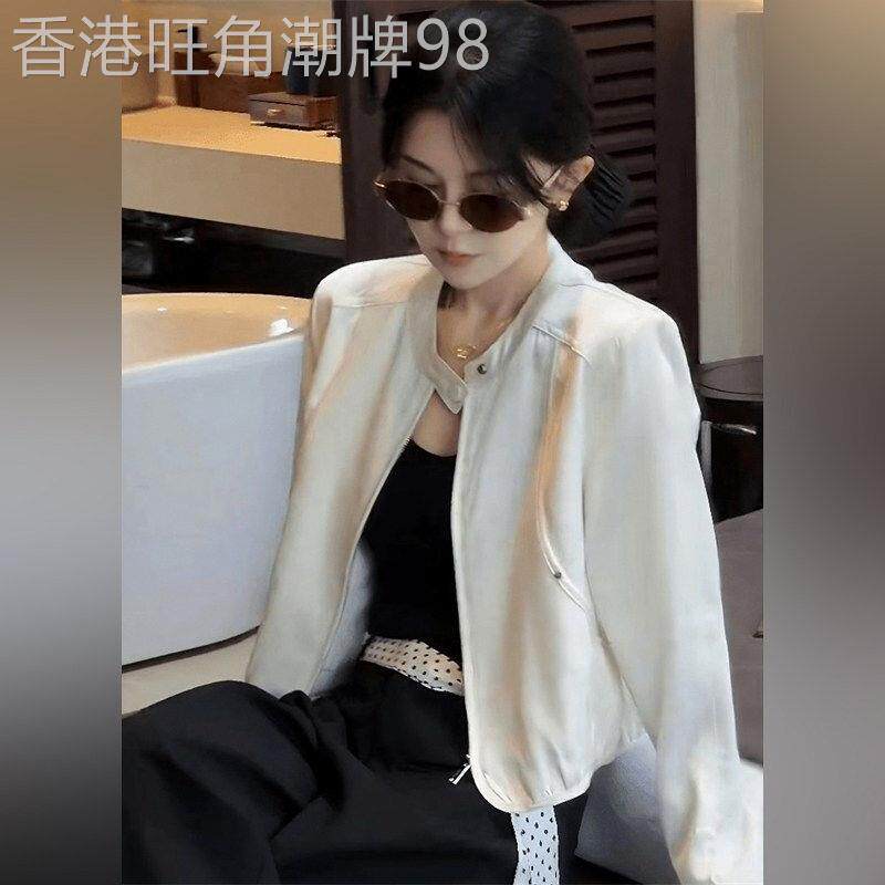 潮牌夹克短外套女款春秋季小个子气质老钱风松弛感薄款棒球服上衣