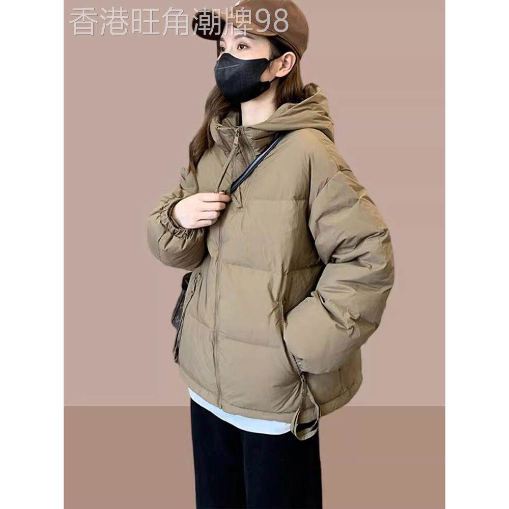连帽羽绒棉服外套女秋冬新款夹棉加厚保暖防风面包服女士时尚棉袄