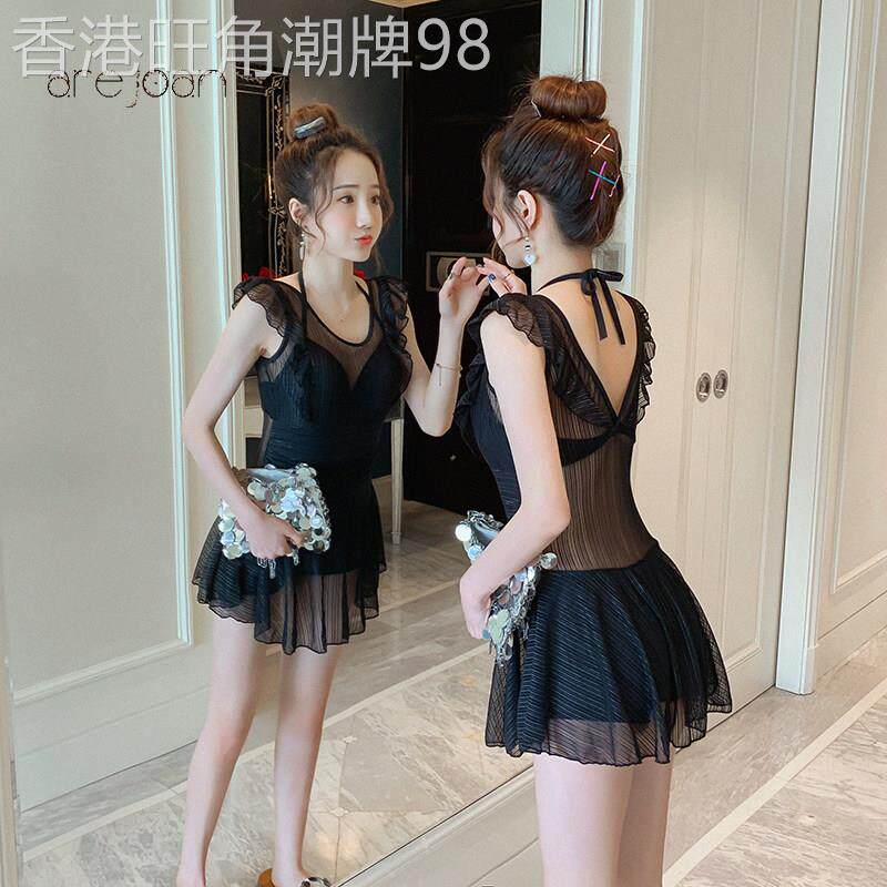 2026新款高级感泡温泉泳衣女性感连体裙式露背聚拢温泉蕾丝游泳衣
