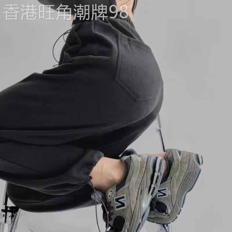 灰色运动裤女夏季宽松休闲裤子束脚裤阔腿裤2026新款卫裤黑色春秋