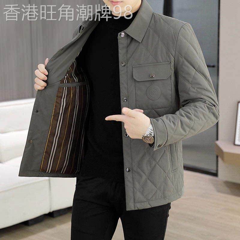 意大利高端品牌桑蚕丝棉衣外套男冬季2026年新款加厚保暖行政棉服