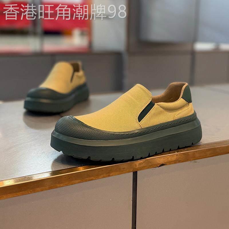 欧美『设计风』匠心打造~一眼就爱上!透气耐磨防滑一脚蹬帆布鞋男