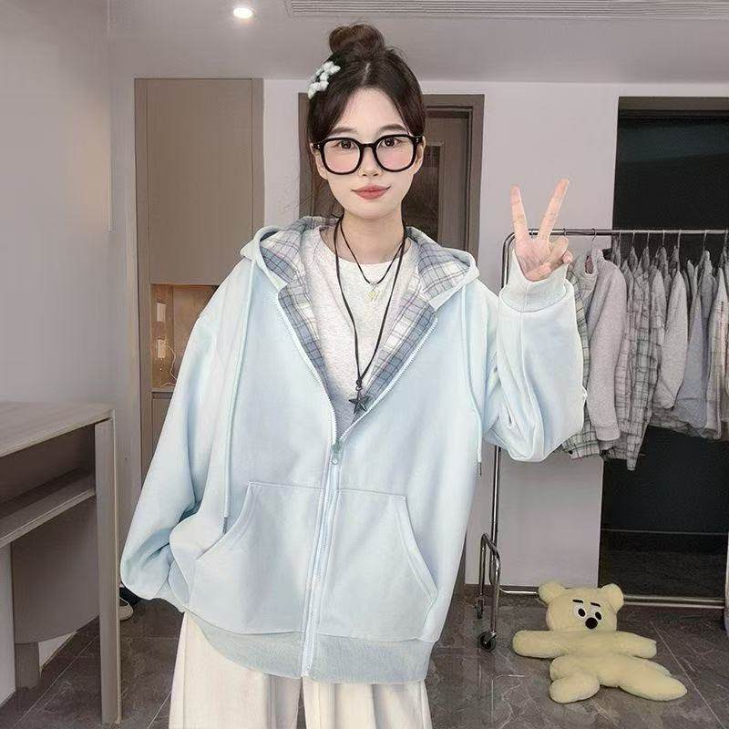 开衫连帽卫衣外套女秋冬2