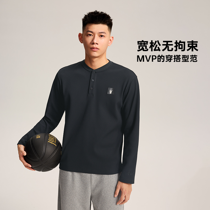 361男装圆领长T恤专柜正品2025冬季新款约基奇篮球运动长袖1101